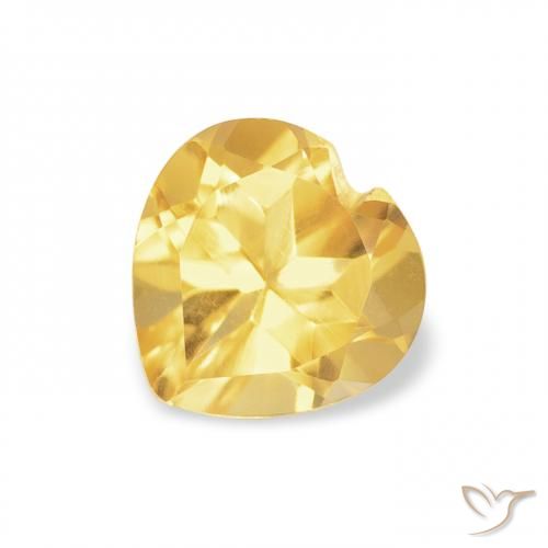 0.72ct طبيعي برتقالى ذهبة سيترين, قلب, VVS-VS