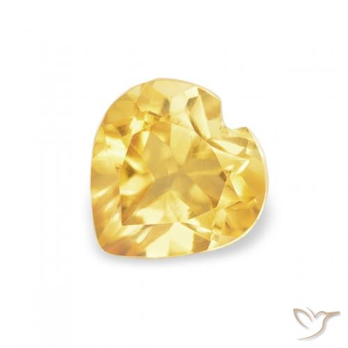 0.48ct طبيعي ذهبى متوسط سيترين, قلب, VVS-VS