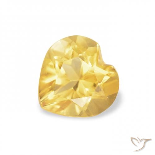 0.64ct طبيعي برتقالى ذهبة سيترين, قلب, VVS-VS