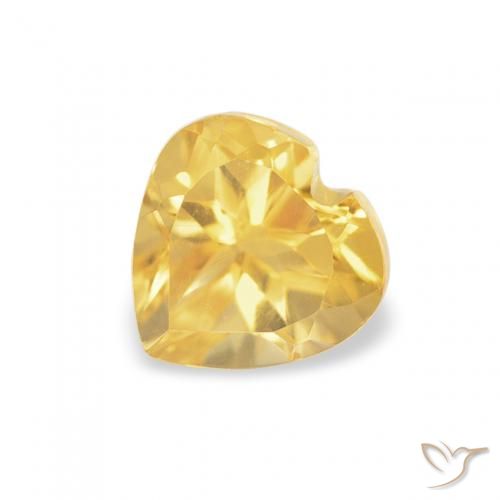 0.57ct طبيعي ذهبى متوسط سيترين, قلب, VVS-VS
