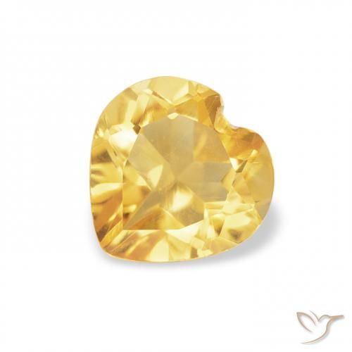 0.67ct طبيعي برتقالى ذهبة سيترين, قلب, VVS-VS