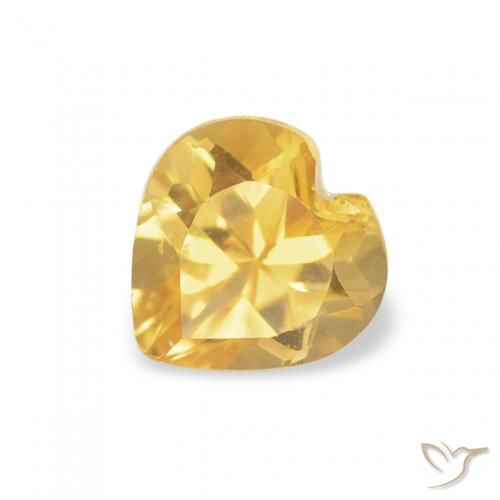 0.46ct طبيعي برتقالى ذهبة سيترين, قلب, VVS-VS