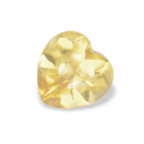 0.92ct طبيعي أصفر فاتح سيترين, قلب, شفاف
