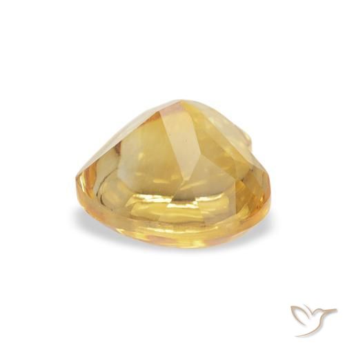 سيترين Medium Light Orange-Gold طبيعي، قلب، 1.00 قيراط، شفاف