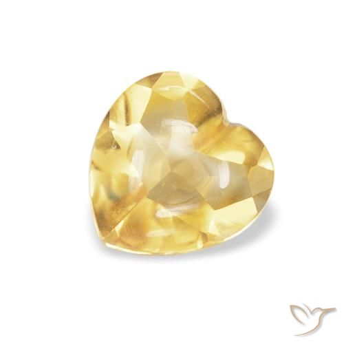 0.76ct طبيعي برتقالى ذهبة سيترين, قلب, شفاف