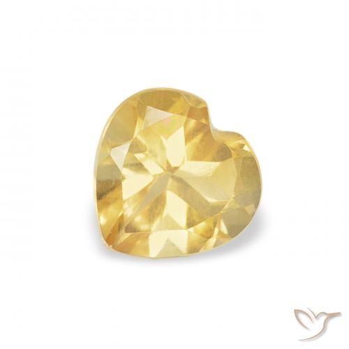 0.42ct طبيعي أصفر توسكانا سيترين, قلب, قليلا جدا