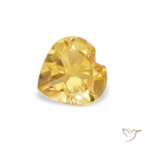 0.34ct طبيعي ذهبي سيترين, قلب, قليلا جدا