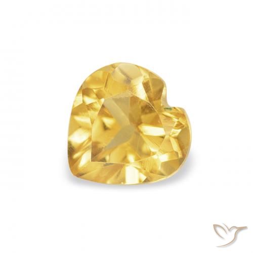 0.47ct طبيعي ذهب سيترين, قلب, قليلا جدا