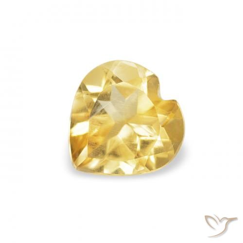 0.38ct طبيعي برتقالى ذهبة سيترين, قلب, قليلا جدا