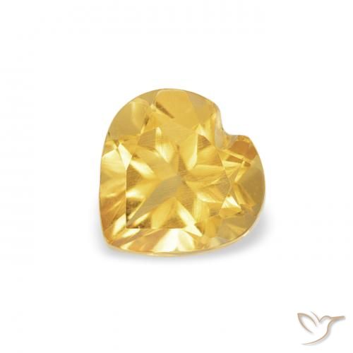 0.48ct طبيعي برتقالى ذهبة سيترين, قلب, قليلا جدا