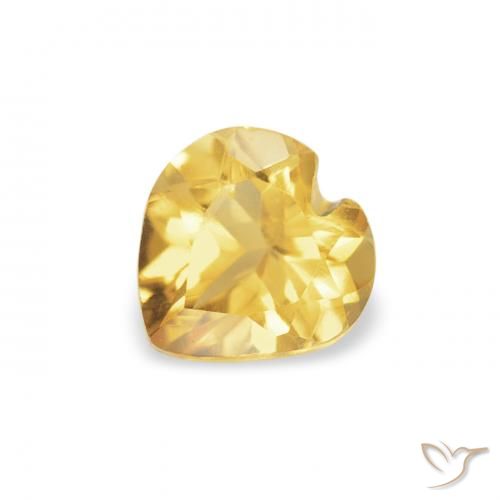 0.37ct طبيعي ذهبى متوسط سيترين, قلب, قليلا جدا