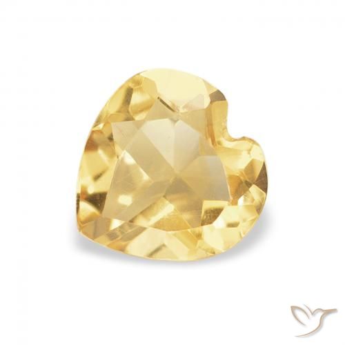 0.57ct طبيعي ذهب سيترين, قلب, VVS