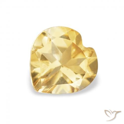 0.62ct طبيعي ذهبي سيترين, قلب, VVS