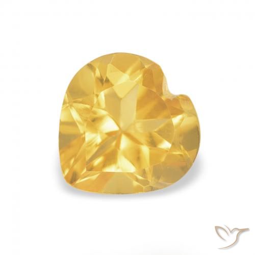 0.74ct طبيعي برتقالى ذهبة سيترين, قلب, VVS