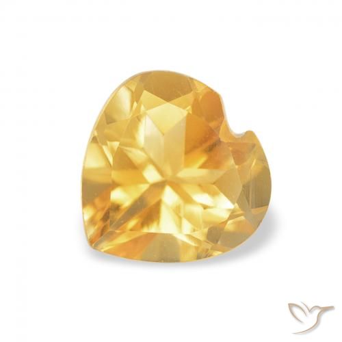 0.73ct طبيعي ذهبى متوسط سيترين, قلب, VVS