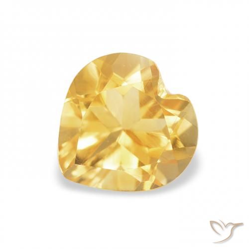 0.84ct طبيعي ذهب سيترين, قلب, VVS