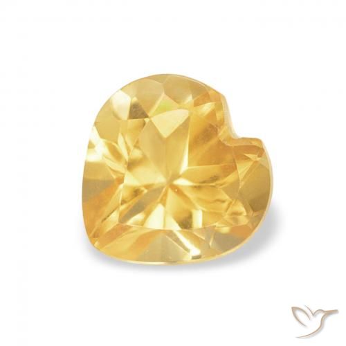 0.73ct طبيعي ذهبى متوسط سيترين, قلب, VVS