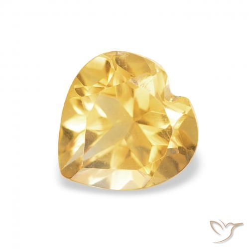 0.69ct طبيعي ذهب سيترين, قلب, VVS