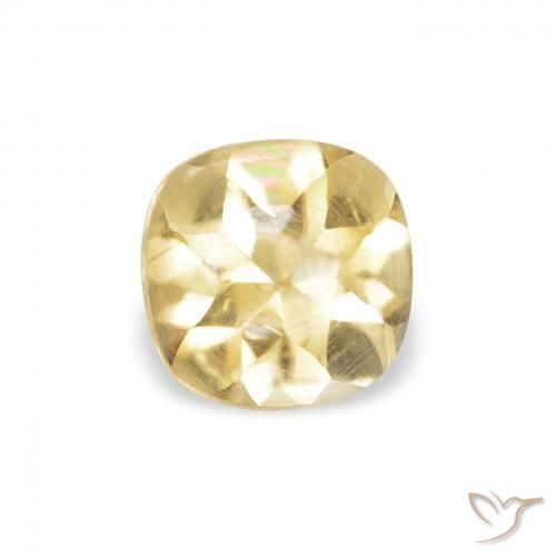 0.54ct طبيعي ذهبي سيترين, وسادة, شفاف