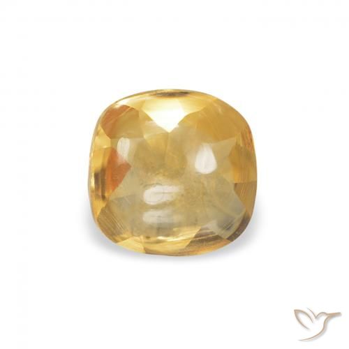0.45ct طبيعي ذهبى متوسط سيترين, وسادة, شفاف