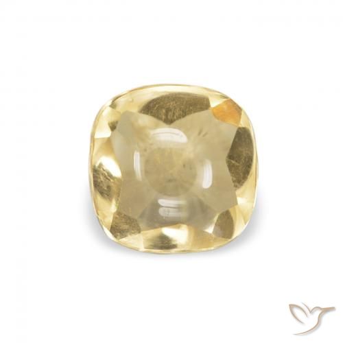 0.56ct طبيعي ذهبي سيترين, وسادة, شفاف