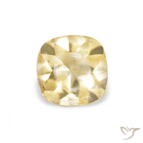 0.65ct طبيعي ذهبي سيترين, وسادة, شفاف
