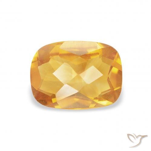 1.18ct طبيعي برتقالى متوسط سيترين, وسادة, قليلا جدا