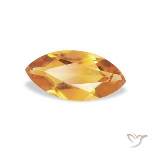سيترين Medium Light-Golden طبيعي، ماركيز، 0.45 قيراط، قليلا جدا