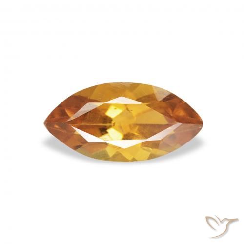 0.57ct طبيعي برتقالى ذهبة سيترين, ماركيز, قليلا جدا