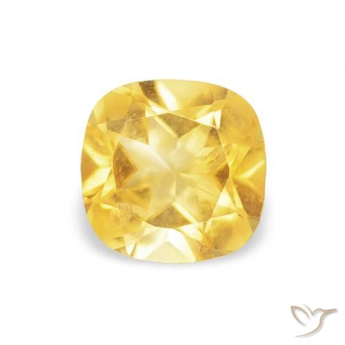 0.50ct طبيعي أصفر توسكانا سيترين, وسادة, قليلا جدا