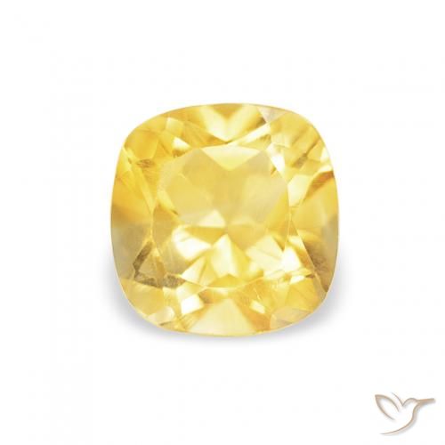 0.51ct طبيعي أصفر توسكانا سيترين, وسادة, قليلا جدا