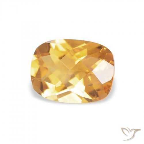 سيترين Medium Light Orange-Gold طبيعي، وسادة، 1.29 قيراط، VVS