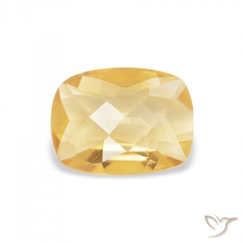 0.93ct طبيعي ذهب سيترين, وسادة, VVS
