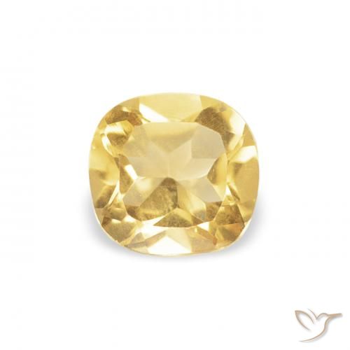 0.37ct طبيعي ذهب سيترين, وسادة, VVS