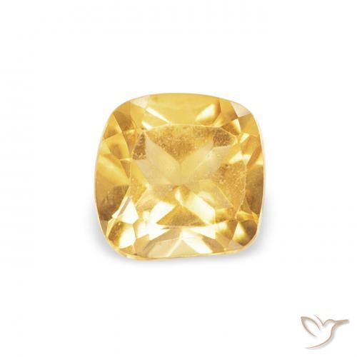 0.44ct طبيعي ذهب سيترين, وسادة, VVS