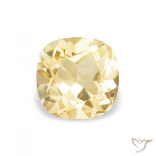 0.55ct طبيعي أصفر فاتح سيترين, وسادة, VVS
