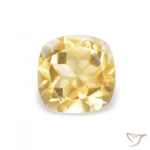 0.51ct طبيعي ذهبي سيترين, وسادة, VVS