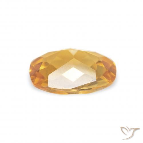 سيترين Medium Light Orange-Gold طبيعي، وسادة، 1.00 قيراط، VVS