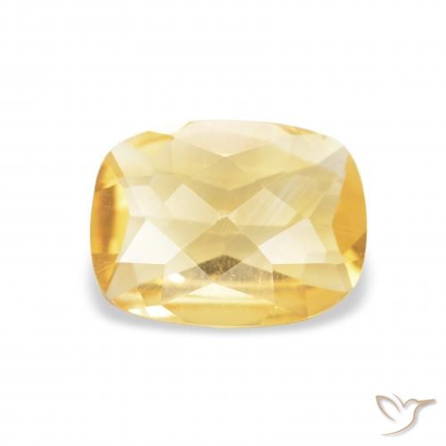 0.81ct طبيعي ذهب سيترين, وسادة, VVS