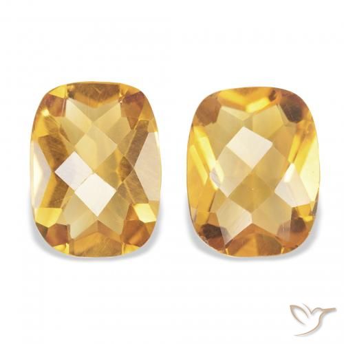 2.00ctw طبيعي Medium Light-Golden سيترين, وسادة, VVS-VS