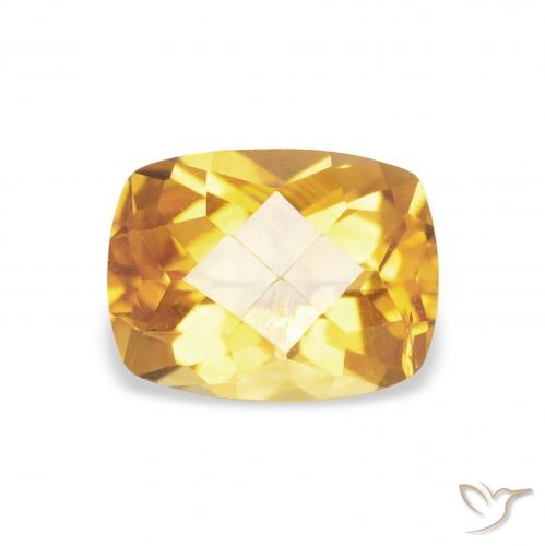 1.43ct طبيعي Medium Light-Golden سيترين, وسادة, قليلا جدا