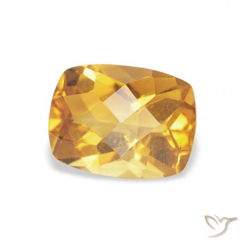 سيترين Medium Light-Golden طبيعي، وسادة، 1.43 قيراط، قليلا جدا