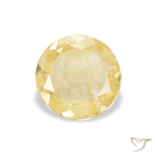 0.73ct طبيعي أصفر فاتح سيترين, دائري, VVS