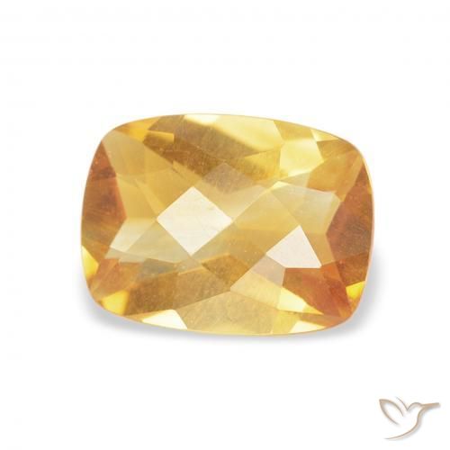 سيترين Medium Light-Golden طبيعي، وسادة، 1.07 قيراط، VVS-VS