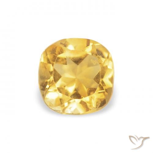 0.44ct طبيعي ذهبي سيترين, وسادة, VVS-VS