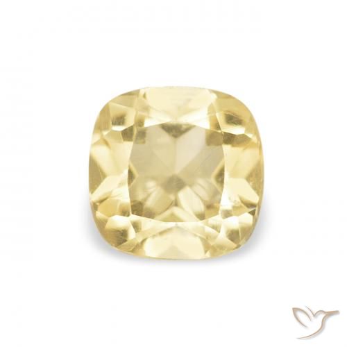 0.50ct طبيعي ذهبي سيترين, وسادة, VVS-VS