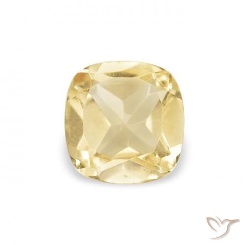 0.41ct طبيعي أصفر فاتح سيترين, وسادة, VVS-VS