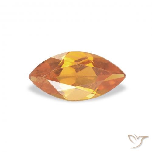 0.44ct طبيعي ذهبى-برتقالى غامق سيترين, ماركيز, VVS