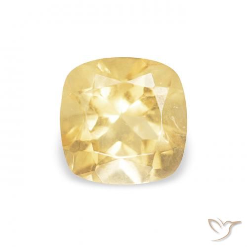 0.55ct طبيعي أصفر فاتح سيترين, وسادة, VVS-VS