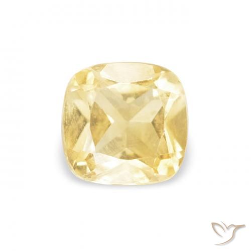 0.46ct طبيعي أصفر فاتح سيترين, وسادة, VVS-VS